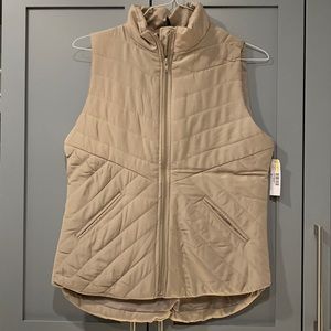 New Directions Beige Quilted Vest
